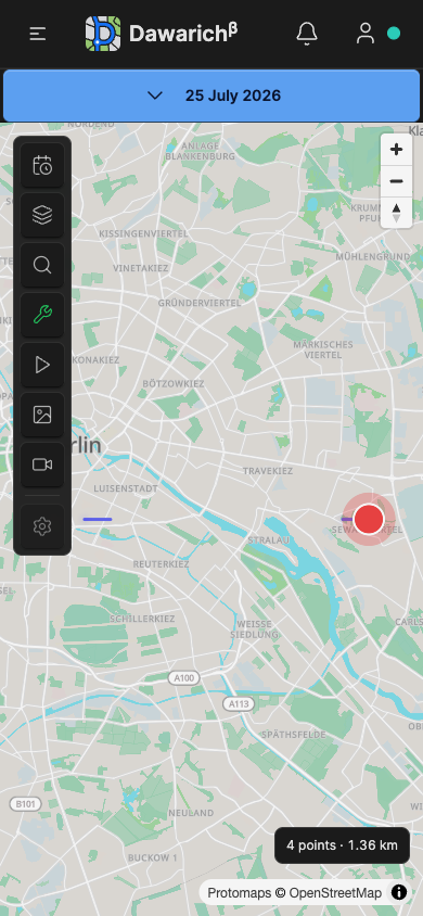 Mobile map period totals