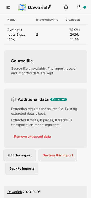 Mobile after source removal
